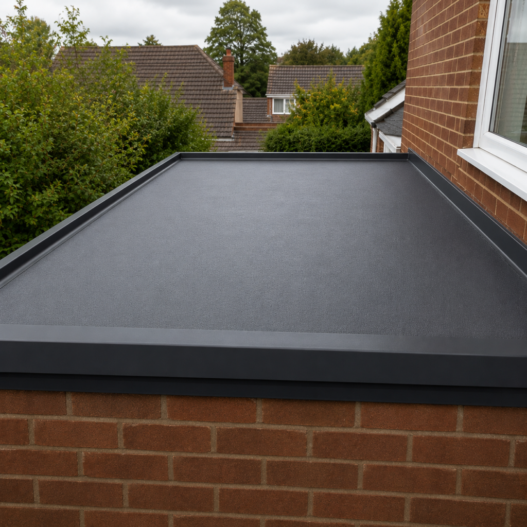 repaired flat roof